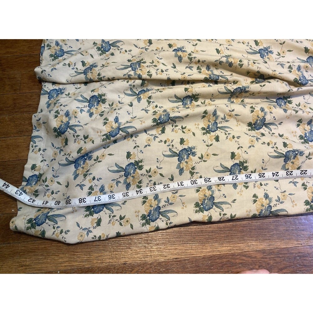 Antique Vintage 1930s / 40s Beige Printed Floral Cotton Dress Prairie Cottage - Picture 10 of 12